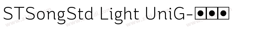 STSongStd Light UniG字体转换